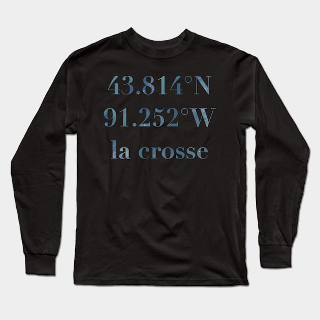 La Crosse, Wisconsin Coordinates Long Sleeve T-Shirt by quirkyandkind